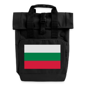 Bulgaria - Roll Top Backpack with Two Handles - black - Front