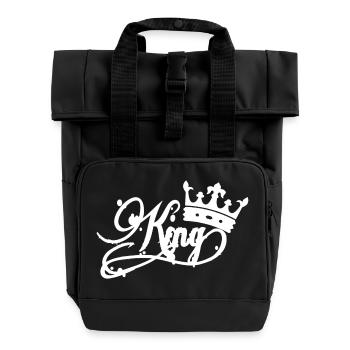KING - Roll Top Backpack with Two Handles - black - Front