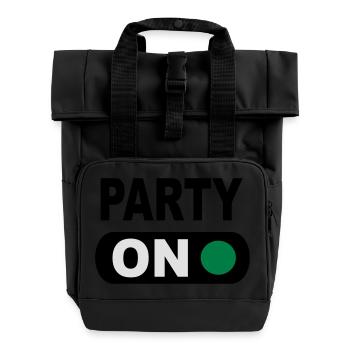 Party - Rolltop Rucksack mit zwei Griffen - Schwarz - Vorne