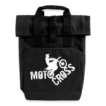 Moto Cross Dirt Bike - Sac à dos Roll Top à deux anses - noir - Devant