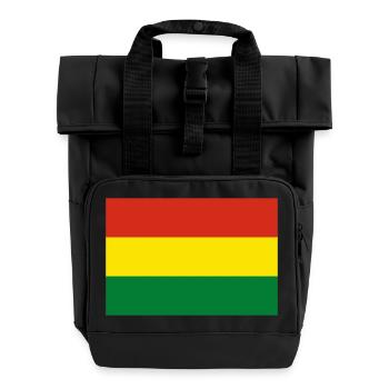 Bolivia flag / Drapeau Bolivie - Roll Top Backpack with Two Handles - black - Front