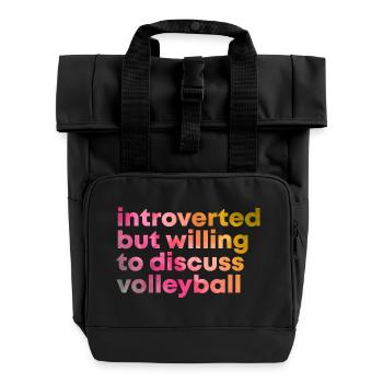 volley-ball - Sac à dos Roll Top à deux anses - noir - Devant