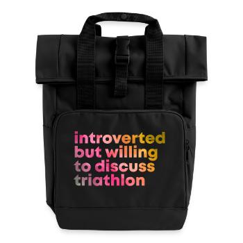 Triathlon - Rolltop Rucksack mit zwei Griffen - Schwarz - Vorne