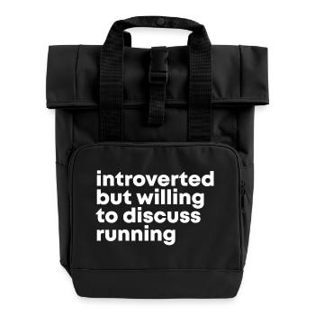 Runner - Roll Top Backpack with Two Handles - black - Front