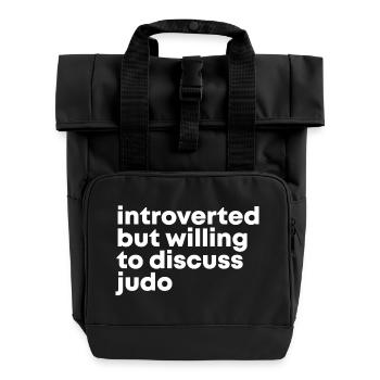 Judo - Roll Top Backpack with Two Handles - black - Front