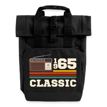 Anniversaire 1965 retro classic - Sac à dos Roll Top à deux anses - noir - Devant