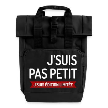 T SHIRT J'SUIS PAS PETIT J'SUIS ÉDITION LIMITÉE  - Sac à dos Roll Top à deux anses - noir - Devant