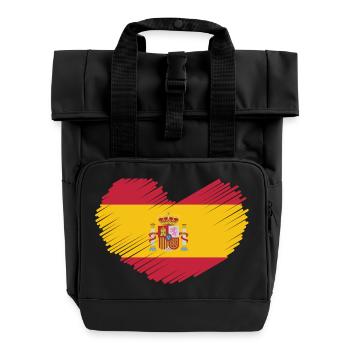 ESPAGNE ESPAGNE EUROPE FAN DE SPORT ESPAGNOL - Sac à dos Roll Top à deux anses - noir - Devant