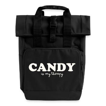 LES BONBONS SONT MA THÉRAPIE - Sac à dos Roll Top à deux anses - noir - Devant