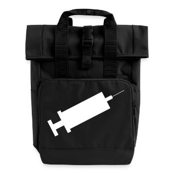 Spritze - Rolltop Rucksack mit zwei Griffen - Schwarz - Vorne