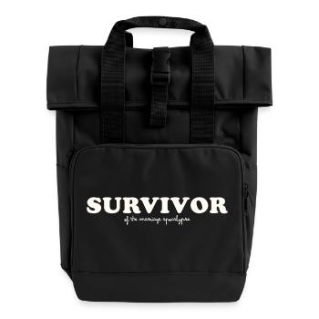 SURVIVANT DE L’APOCALYPSE DU MARIAGE - Sac à dos Roll Top à deux anses - noir - Devant