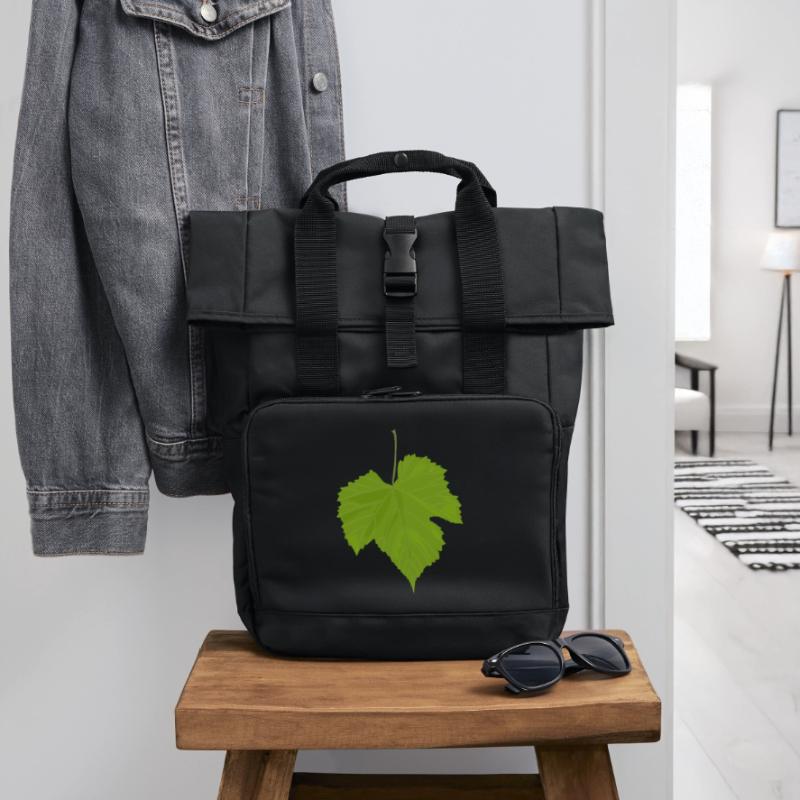 Maple leaf Roll Top Backpack with Two Handles