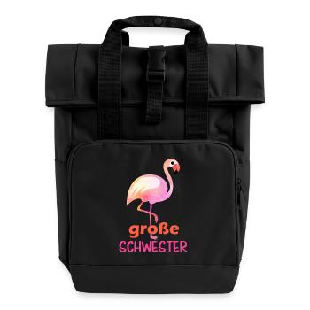grande soeur Pelikan - Sac à dos Roll Top à deux anses - noir - Devant