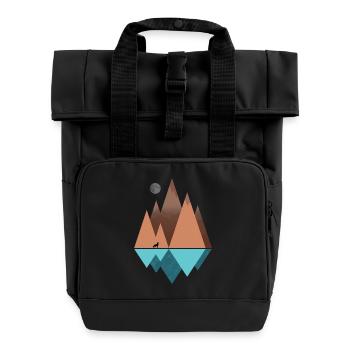 L.mountain - Roll Top Backpack with Two Handles - black - Front