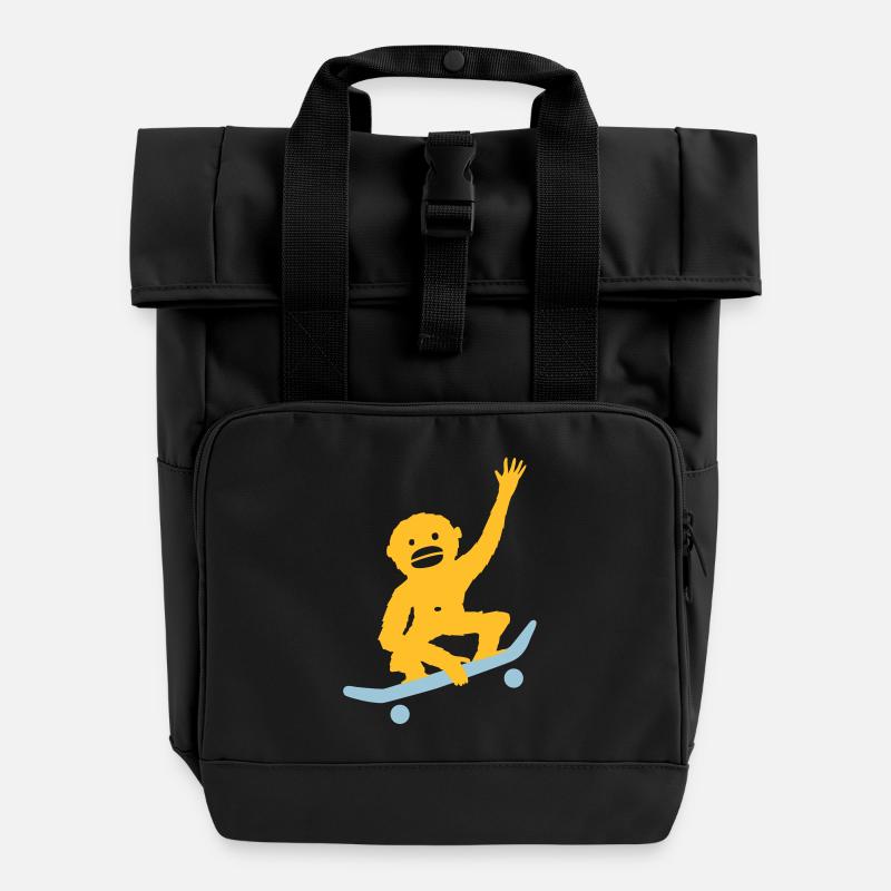 MONKEY BUSINESS - Rolltop Rucksack mit zwei Griffen - Schwarz