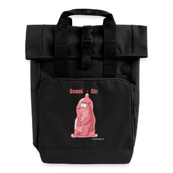 Gummibär - Rolltop Rucksack mit zwei Griffen - Schwarz - Vorne