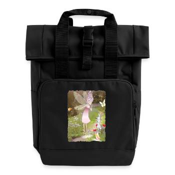 Ostara and Max - Roll Top Backpack with Two Handles - black - Front