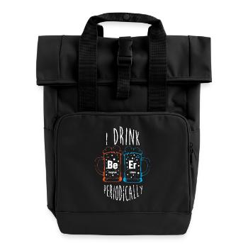 Periodic table - Roll Top Backpack with Two Handles - black - Front