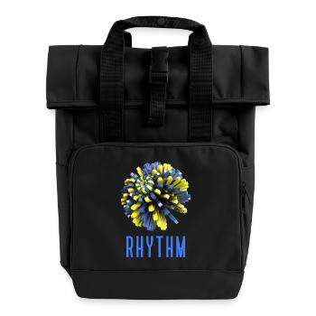 Drucke für Musikliebhaber, Musik, trendy - Rolltop Rucksack mit zwei Griffen - Schwarz - Vorne