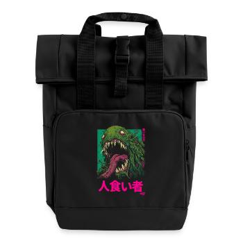 Monster Tokyo - Rolltop Rucksack mit zwei Griffen - Schwarz - Vorne