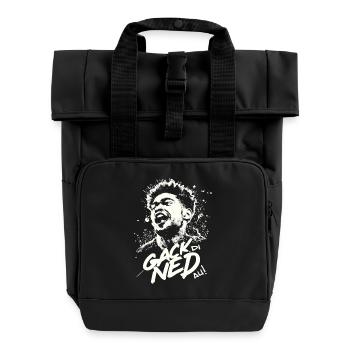 Dialect gack di ned au - Roll Top Backpack with Two Handles - black - Front