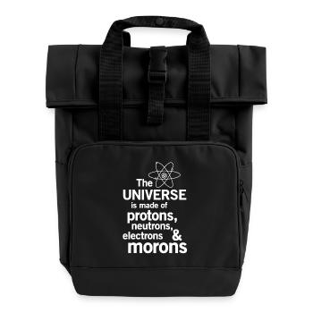 The Universe Is Made Of Protons - Roll Top Backpack with Two Handles - black - Front