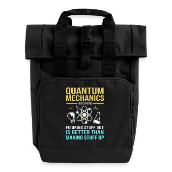 Quantenphysik Quantenmechanik Quantensprung - Rolltop Rucksack mit zwei Griffen - Schwarz - Vorne