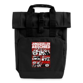 Junggesellenabschied Party Legenden - Rolltop Rucksack mit zwei Griffen - Schwarz - Vorne