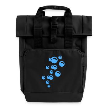 Bubbles / Blasen (1c) - Roll Top Backpack with Two Handles - black - Front