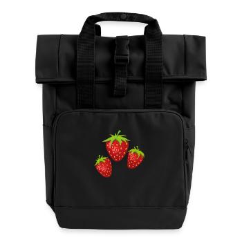 3fraises - Sac à dos Roll Top à deux anses - noir - Devant