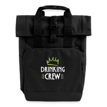 Drinking Crew - Rolltop Rucksack mit zwei Griffen - Schwarz - Vorne