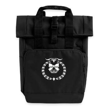 Wreath Bells - Roll Top Backpack with Two Handles - black - Front
