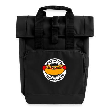 Hot Dog Snack - Roll Top Backpack with Two Handles - black - Front