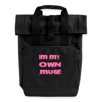 I'm My Own Inspiration – Grunge Empowerment - Rolltop Rucksack mit zwei Griffen - Schwarz - Vorne