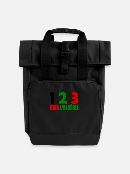Algerien - Rolltop Rucksack mit zwei Griffen - Schwarz