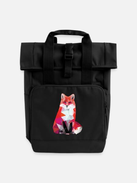 Red Fox - Rolltop Rucksack mit zwei Griffen - Schwarz