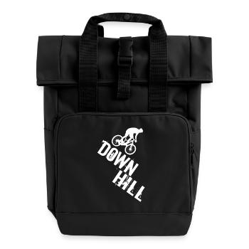 Downhill - Roll Top Backpack with Two Handles - black - Front