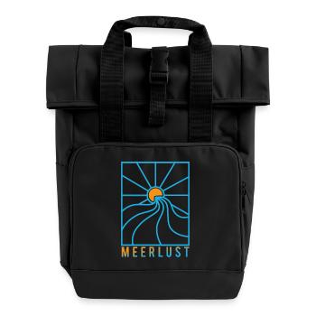 Mehr Lust auf Meer - Rolltop Rucksack mit zwei Griffen - Schwarz - Vorne