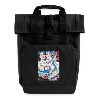 Escort Girl - Roll Top Backpack with Two Handles - black - Front