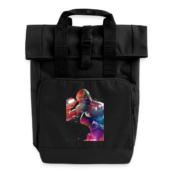 Sports de boxe #boxing - Sac à dos Roll Top à deux anses - noir - Devant