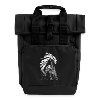 Indianer Native American Indigenous - Roll Top Backpack with Two Handles - black - Front