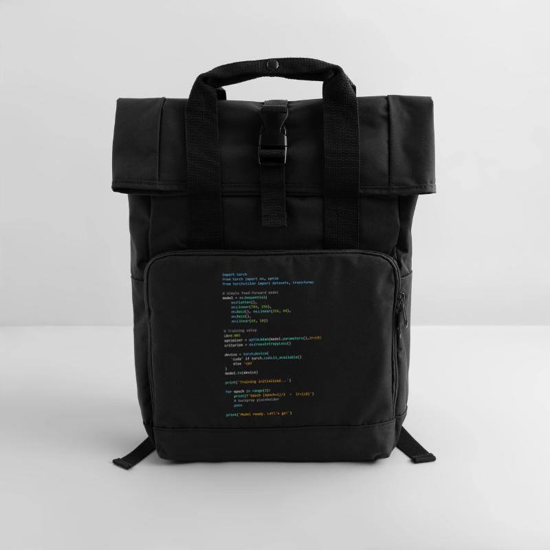 Programmer Humor - Developer Logic and Technology Roll Top Backpack with Two Handles