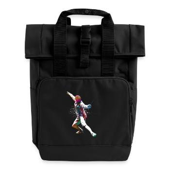 Fechtsportkunst #fencing #sport - Rolltop Rucksack mit zwei Griffen - Schwarz - Vorne