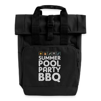 Pool Party - Rolltop Rucksack mit zwei Griffen - Schwarz - Vorne