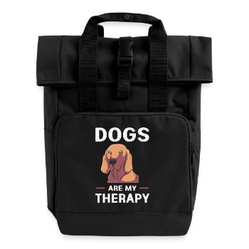 Éducateur de chiens, thérapeute, chien de thérapie, chien de thérapie, - Sac à dos Roll Top à deux anses - noir - Devant