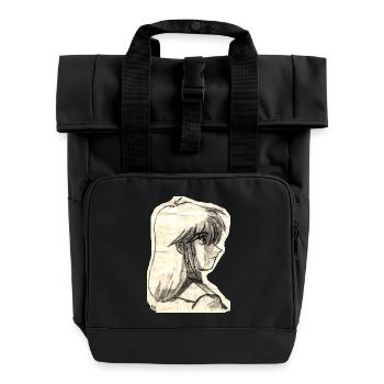 Étagère vintage - Sac à dos Roll Top à deux anses - noir - Devant
