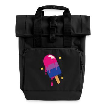 Mois de la fierté LGBTQ - Bisexuel - Sac à dos Roll Top à deux anses - noir - Devant