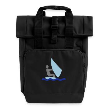 6061912 118948645 surfer - Rolltop Rucksack mit zwei Griffen - Schwarz - Vorne