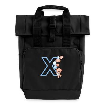 Blue Letter x Bear - Roll Top Backpack with Two Handles - black - Front