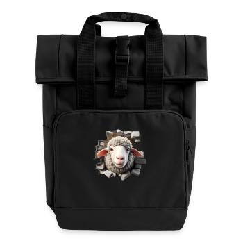 Tête de mouton dans le trou 2 - Sac à dos Roll Top à deux anses - noir - Devant